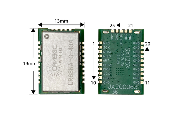 Cansec Wireless LR68NA-C SEMTECH LLCC68 Модуль лоры дальнего радиуса действия Smart Home IoT Solution 434M//868M/915M Sub-1 GHz